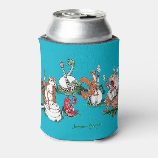 Whimsical Jammin' Banjo's Wildlife Musical Blikjeskoeler (Blikje Achterkant)