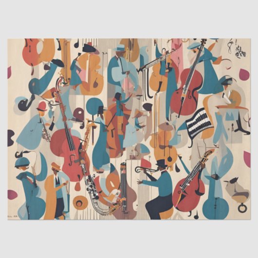 Whimsical Jazz Tissuepapier (Voorkant)