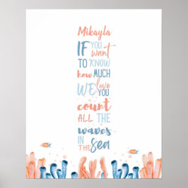 Whimsical Jellyfish Lullaby Quote Poster