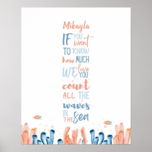 Whimsical Jellyfish Lullaby Quote  Poster