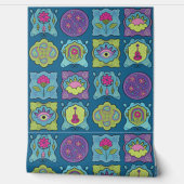 Whimsical Jewel Tones Hand getekend Boho Lijsten b Behang (Afrollen)