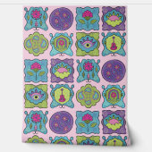 Whimsical Jewel Tones Hand getekend Boho roze Behang (Afrollen)