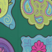 Whimsical Jewel Tones Hand getrokken Boho Donker G Behang (Zoom)