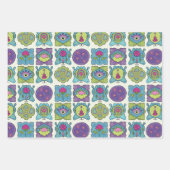 Whimsical Jewel Tones Hand getrokken Boho Lijsten Inpakpapier Vel (Voorkant)