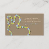Whimsical Jigsaw Puzzel Pastel Blauw Baby Bunny Visitekaartje (Achterkant)