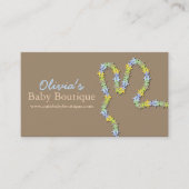 Whimsical Jigsaw Puzzel Pastel Blauw Baby Bunny Visitekaartje (Voorkant)