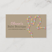 Whimsical Jigsaw Puzzel Pastel Roze Baby Bunny Visitekaartje (Voorkant)