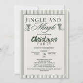 Whimsical Jingle and Mingle Christmas Party Kaart (Voorkant)