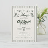 Whimsical Jingle and Mingle Christmas Party Kaart (Staand voorkant)