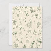 Whimsical Jingle en Mingle uitnodiging, Vakantie Kaart (Achterkant)