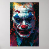 Whimsical Joker Smile Repetitive Pattern Poster (Voorkant)