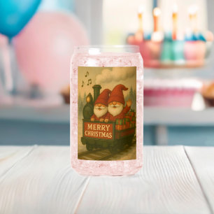 Whimsical Jolly Gnomes Musical Express Blikvorm Glas