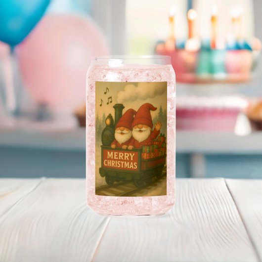 Whimsical Jolly Gnomes Musical Express Blikvorm Glas (Insitu (Baby Shower))