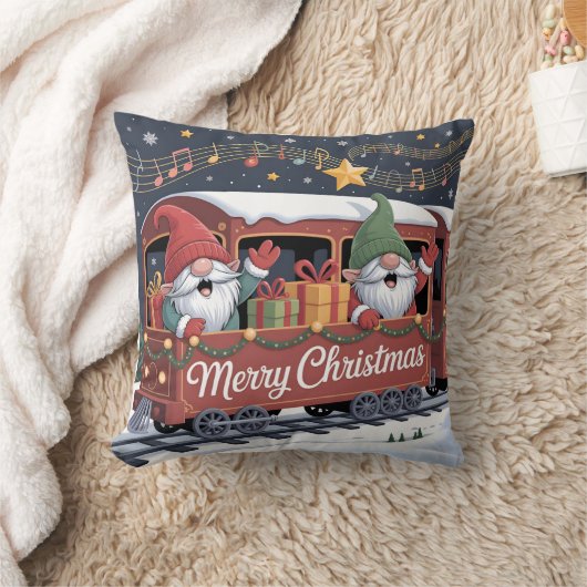 Whimsical Jolly Gnomes Musical Express Kussen (Deken)
