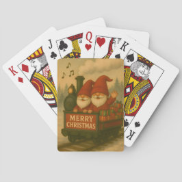 Whimsical Jolly Gnomes Musical Express Pokerkaarten