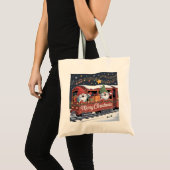 Whimsical Jolly Gnomes Musical Express Tote Bag (Voorkant (product))