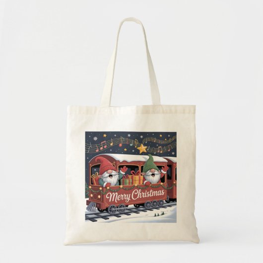 Whimsical Jolly Gnomes Musical Express Tote Bag (Voorkant)