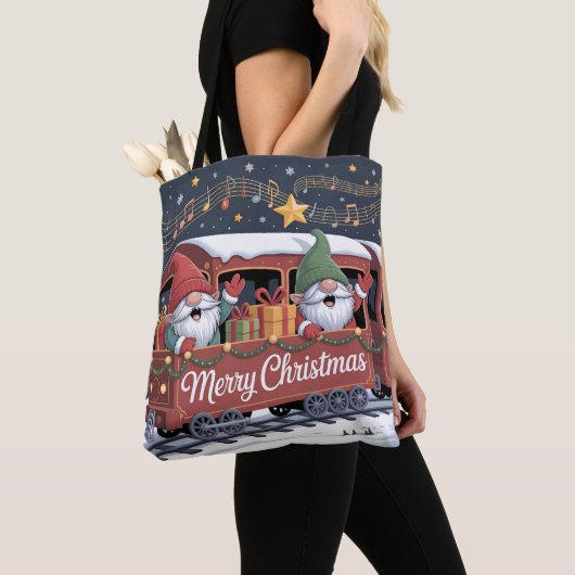 Whimsical Jolly Gnomes Musical Express Tote Bag (Dichtbij)