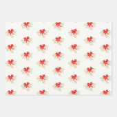 Whimsical Joy to the World Classic Poinsettias Inpakpapier Vel (Voorkant 3)