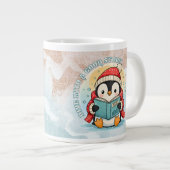 Whimsical Jumbo Penguin Storytelling Coffee Tea Mu Grote Koffiekop (Voorkant rechts)