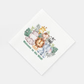 Whimsical Jungle Safari Animal Birthday Servet (Hoek)