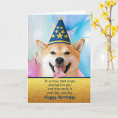 Whimsical-kaart voor Man of zijn beste vriend Kaart (Gele Bloem)