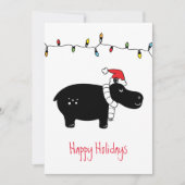 Whimsical-Kaarten met Kerstmis Hippo (Voorkant)