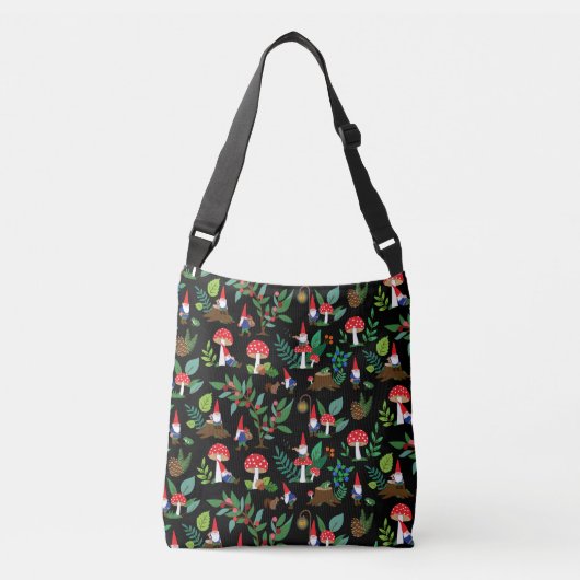 Whimsical kabouters in natuur cross-body tas (Voorkant)
