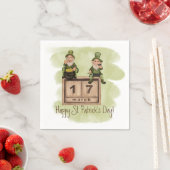 Whimsical Kabouters St. Patrick's Day Servet (Insitu)