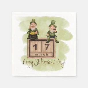 Whimsical Kabouters St. Patrick's Day Servet