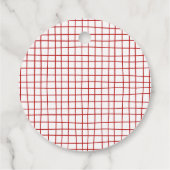 Whimsical kader rood bruiloft dank je bedankjes labels (Achterkant)
