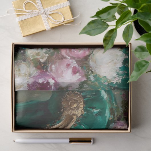 Whimsical Kalf op Emerald Sofa Decoupage Tissuepapier (Geschenk)