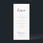 Whimsical kalligrafie bruiloft diner menu<br><div class="desc">Where Dreams Meet Elegance Verhoog uw speciale dag met ons betoverende ensemble van briefpapier, zorgvuldig vervaardigd om uw bruiloft te voorzien van gratie en gratie. Van delicate uitnodigingen tot prachtige plaatskaarten, dit collectie is een symfonie van ingewikkelde kalligrafie en tijdloos design. Creëer is een feest dat uniek is voor jou,...</div>