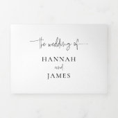 Whimsical kalligrafie Elegante bruiloft Drieluik Uitnodiging (Cover)