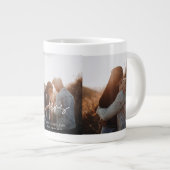 Whimsical kalligrafie haar bruiloft foto cadeau Mo Grote Koffiekop (Voorkant rechts)
