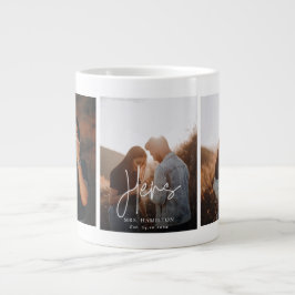 Whimsical kalligrafie haar bruiloft foto cadeau Mo Grote Koffiekop