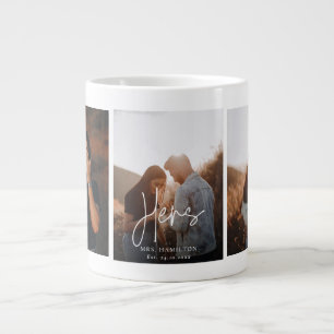 Whimsical kalligrafie haar bruiloft foto cadeau Mo Grote Koffiekop