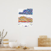 WHIMSICAL KAPITI ISLAND NZ Poster (Keuken)