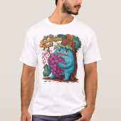 Whimsical karakter met Jabuticaba druiven T-shirt (Voorkant)