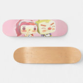Whimsical Karakters met Kat Persoonlijk Skateboard (Horizontaal)