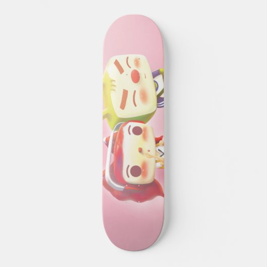 Whimsical Karakters met Kat Persoonlijk Skateboard (Voorkant)