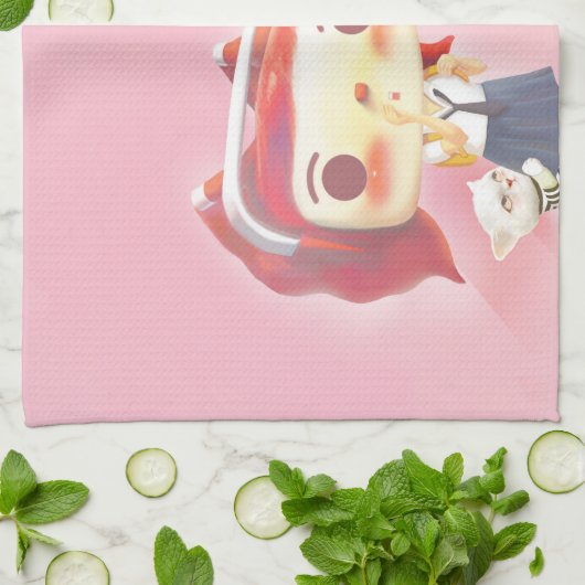 Whimsical Karakters met Kat Theedoek (Gevouwen)