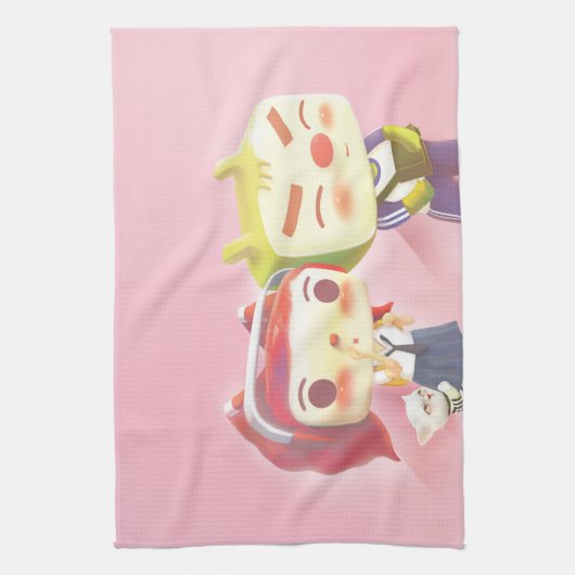 Whimsical Karakters met Kat Theedoek (Verticaal)