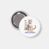 Whimsical kat "Absoluut perfect" Magneet (Voorkant / Achterkant)