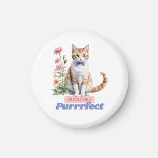 Whimsical kat "Absoluut perfect" Magneet (Voorkant)