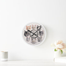 Whimsical kat gezichten charmante katachtige ontwe