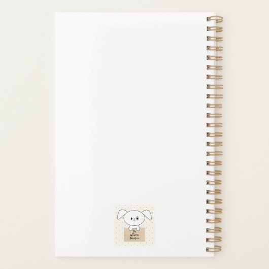 Whimsical Kat & Kawaii Pup Dagelijks/Maandelijks P Planner (Achterkant)
