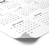 Whimsical Kat op een Fiets 2025 Muurkalender Poster (Hoek)