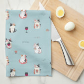 Whimsical Kat & Wijn Keuken Handdoeken (Quarter Fold)
