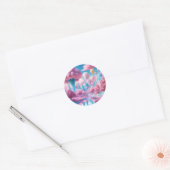 Whimsical katoenen snoep ronde sticker (Envelop)